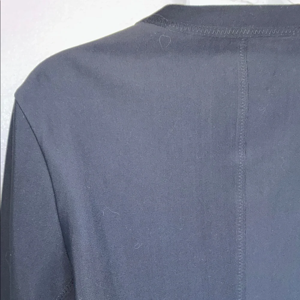 ATHLETA Black Jacket, Edgy & Sleek, offset zipper detail, lightweight. L - Picture 9 of 16